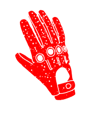 Illustration of leather driving glove
