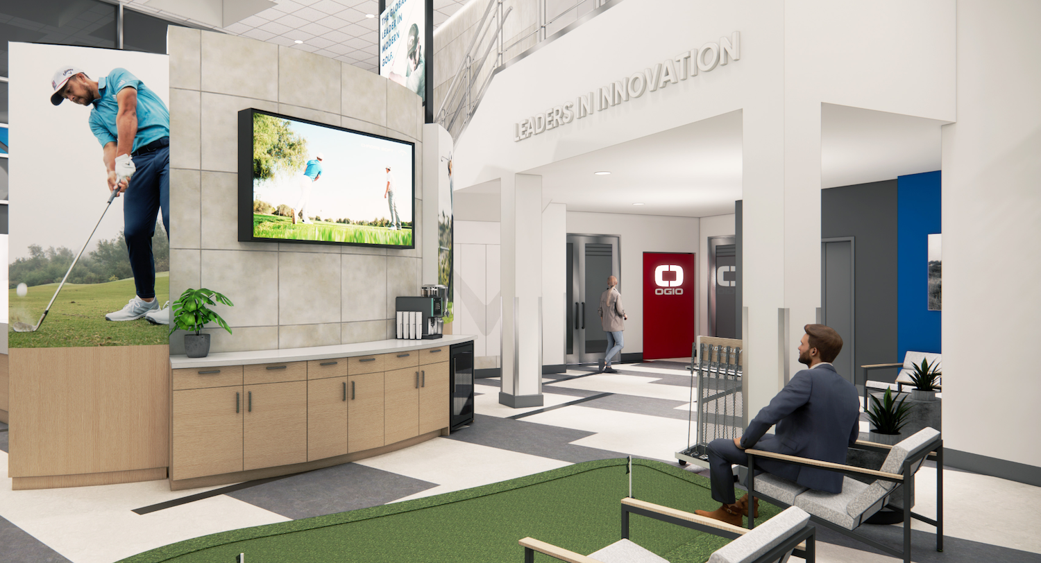 Topgolf Callaway retail floor featuring premium merchandising, golf club displays, and a branded shopping experience built for customer engagement