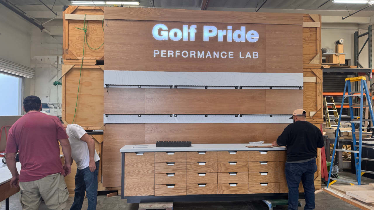 Golf Pride lab at the Global Innovation Center, designed and built by Lotus United, view 1