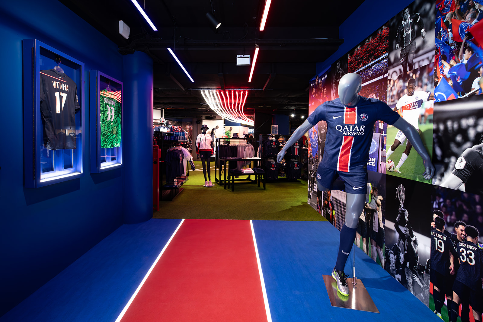 The Paris Saint-Germain retail space built by Lotus United.