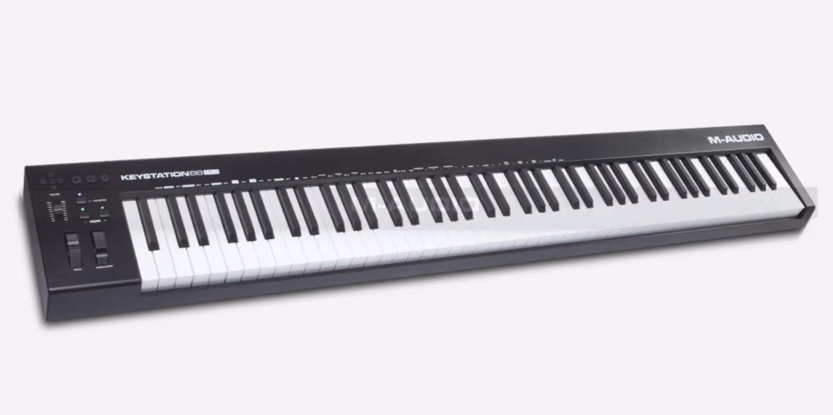A M-Audio Keystation 88 MK3 which is a MIDI Controller.