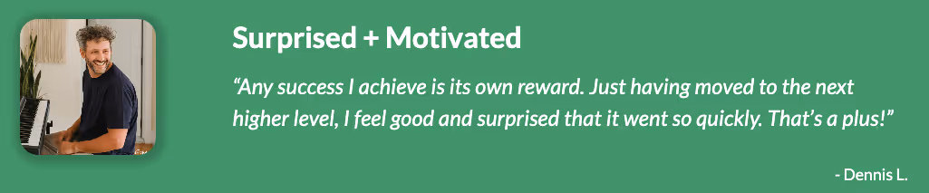 success at being consistent with piano learning solution