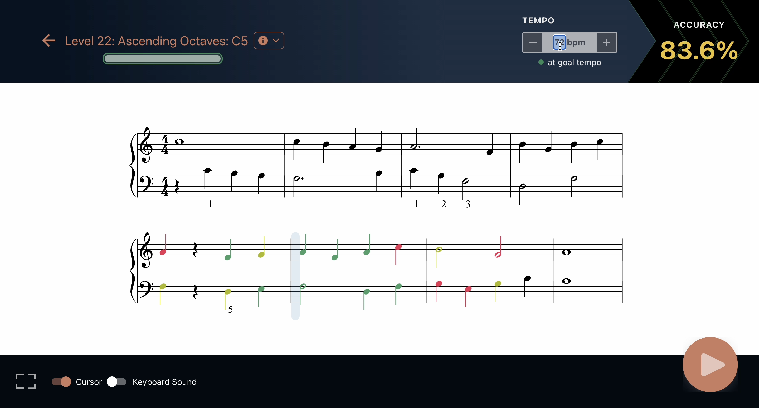 Never-repeating music is key to learning to play in flow.