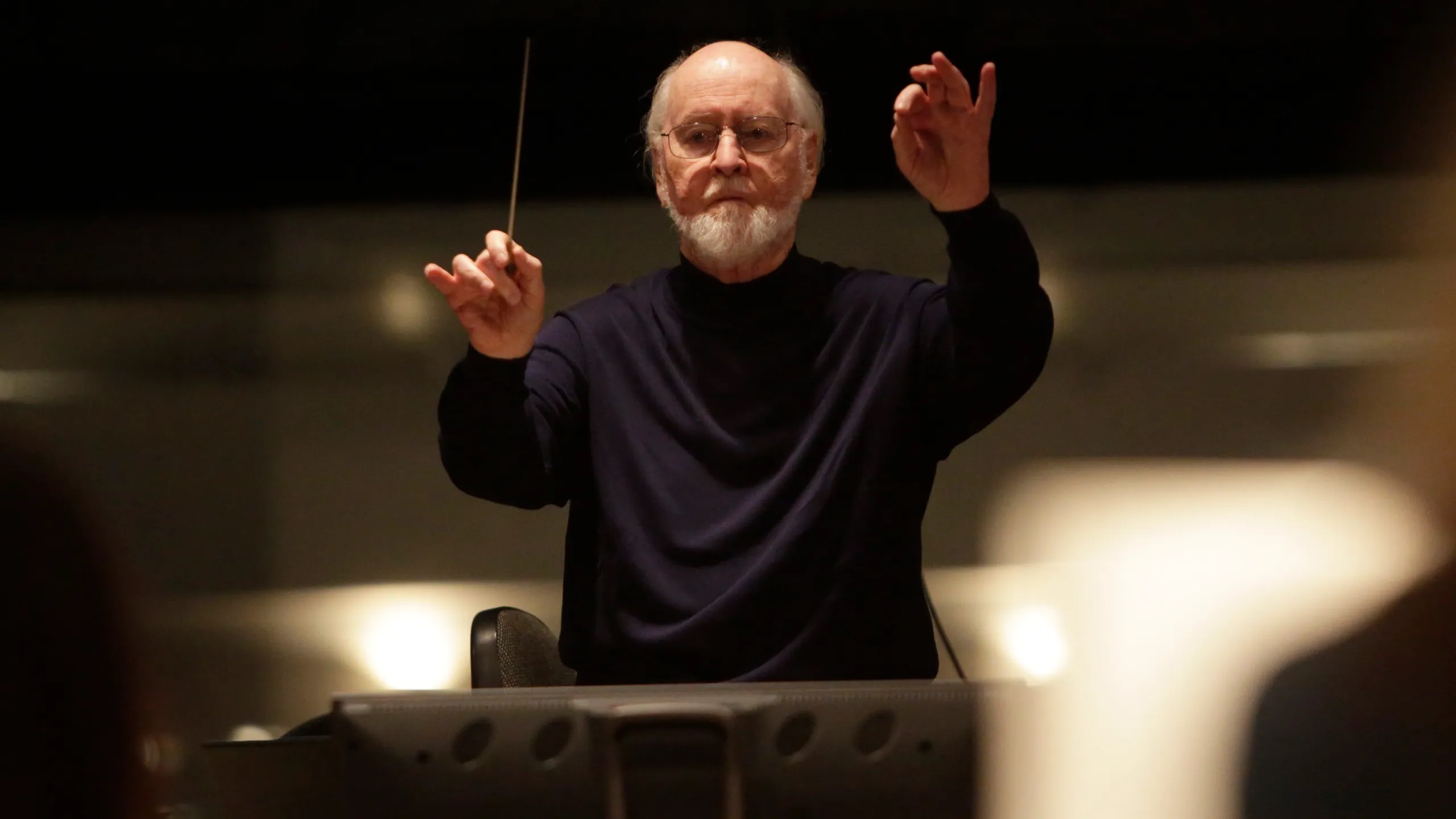 The master behind the music, John Williams, conducting.