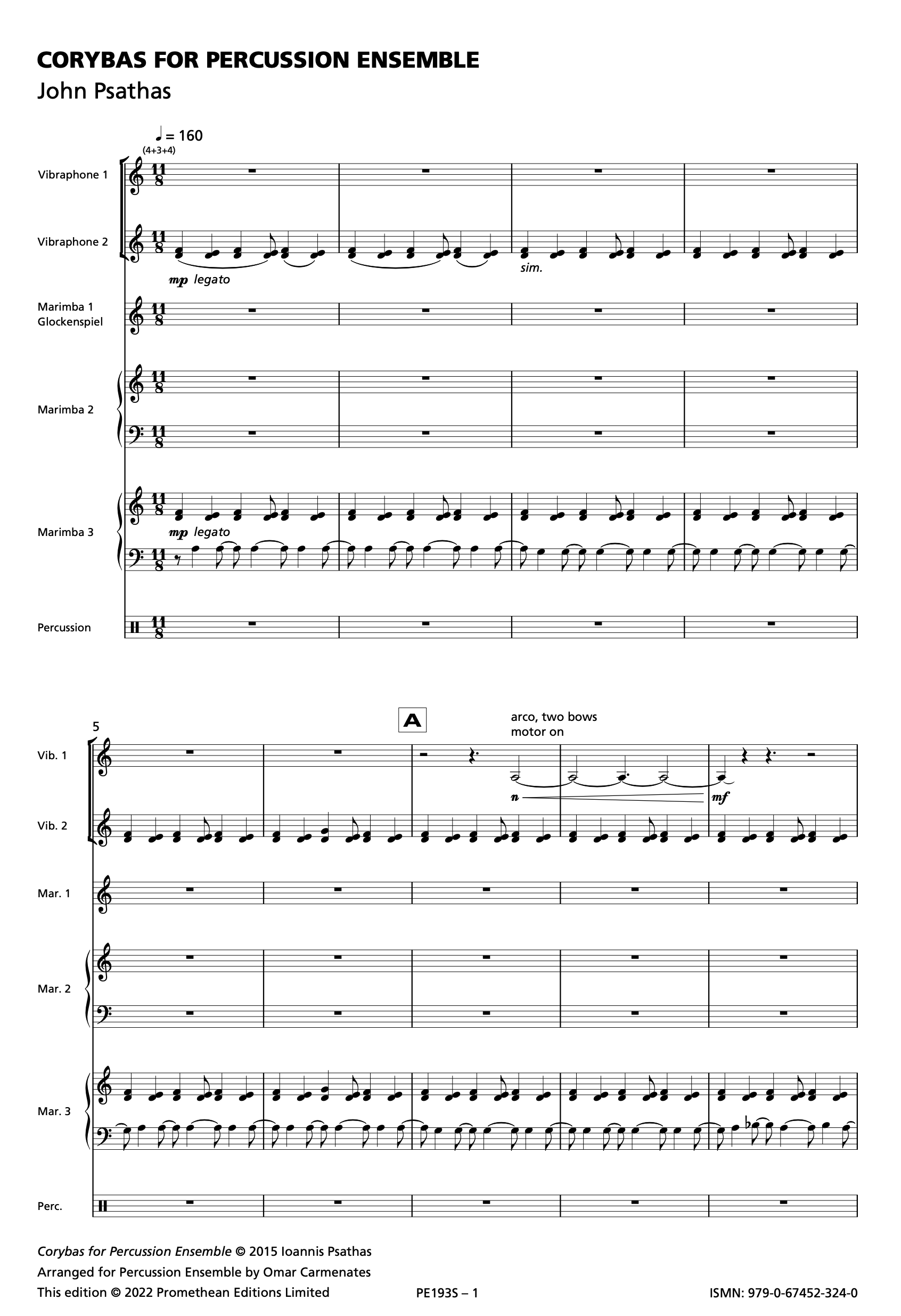 Corybas (percussion ensemble) with Omar Carmenates by John Psathas, image 1 of 2