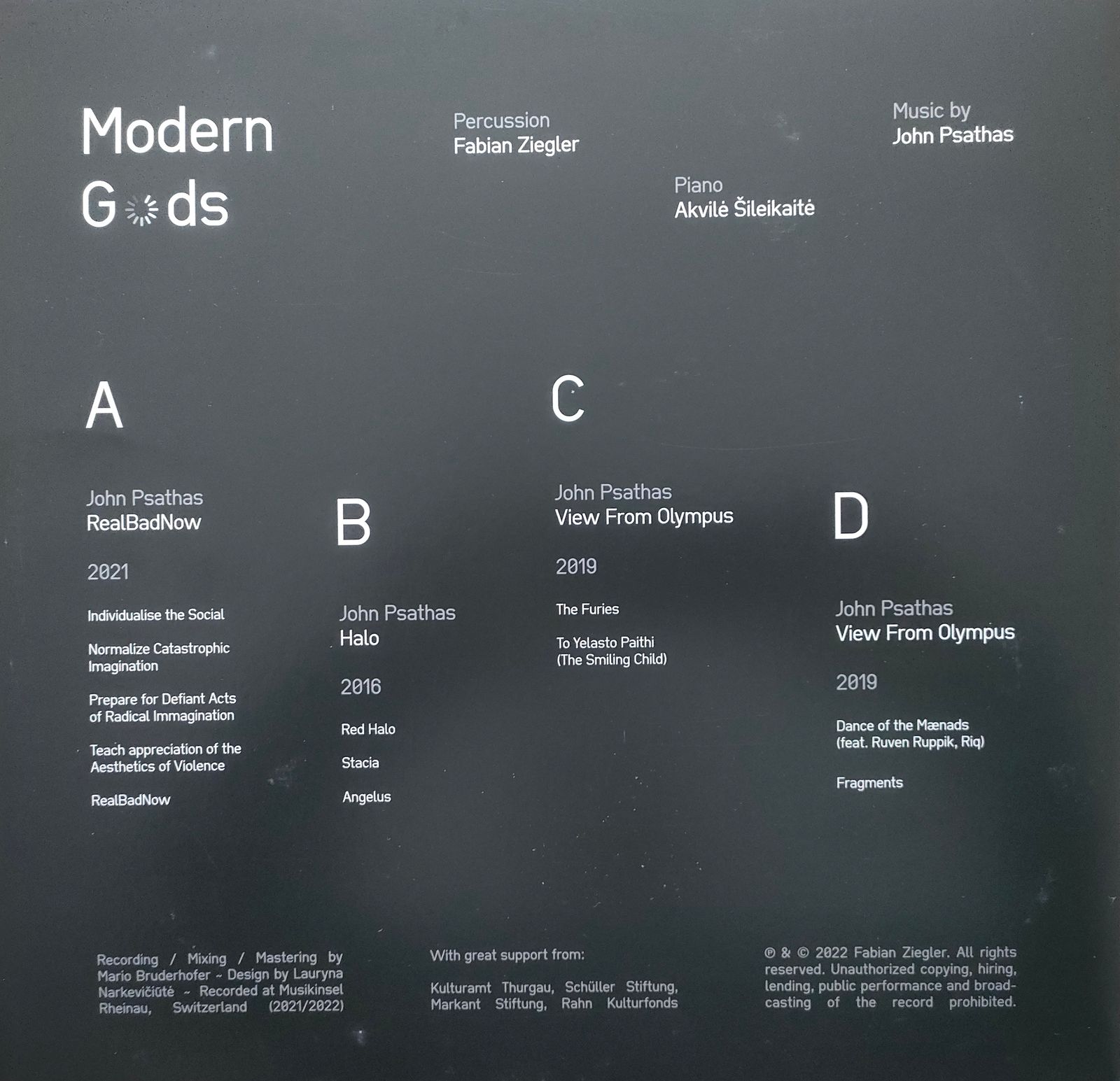 Modern Gods (album) with Fabian Ziegler and Akvilė Šileikaitė by John Psathas, image 1 of 6