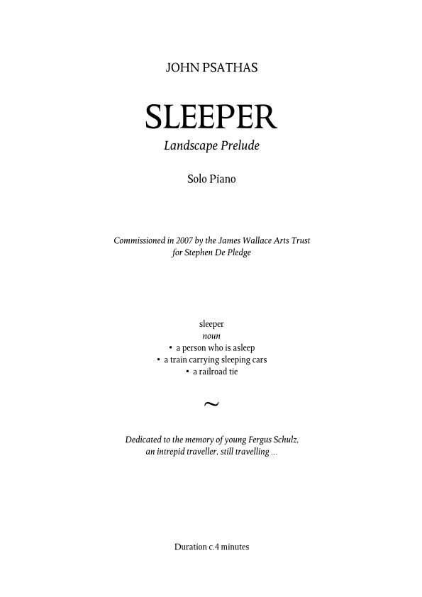 Sleeper by John Psathas, image 1 of 2