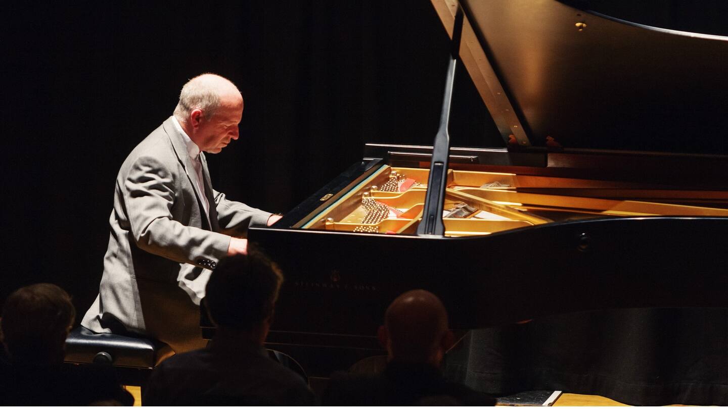 Michael Houstoun performs Sleeper At the World's Edge Festival in Queenstown at Te Atamira, Queenstown 9300, New Zealand