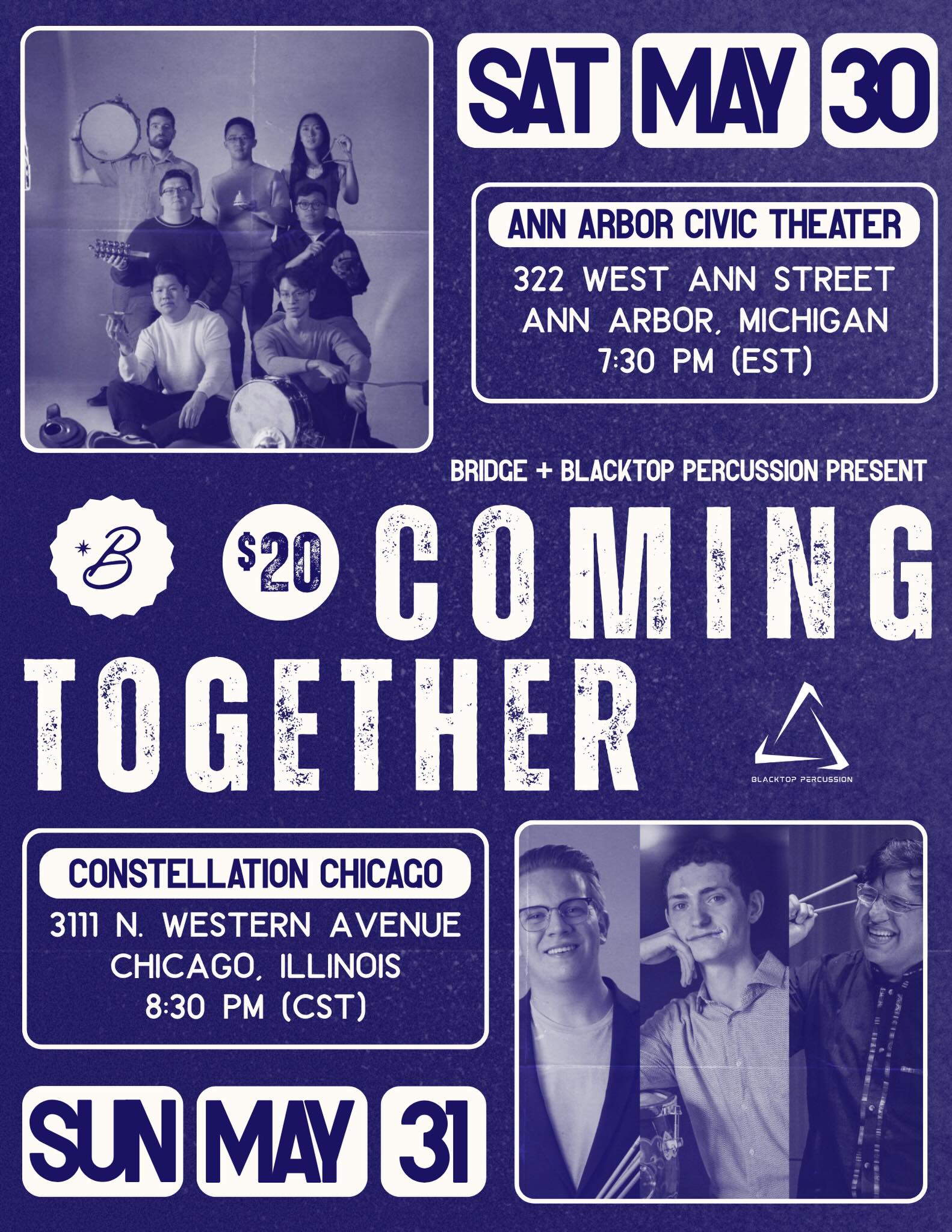 Bridge x Blacktop Percussion perform Kyoto in Chicago at Ann Arbor Civic Theatre, Chicago, IL 60618, United States
