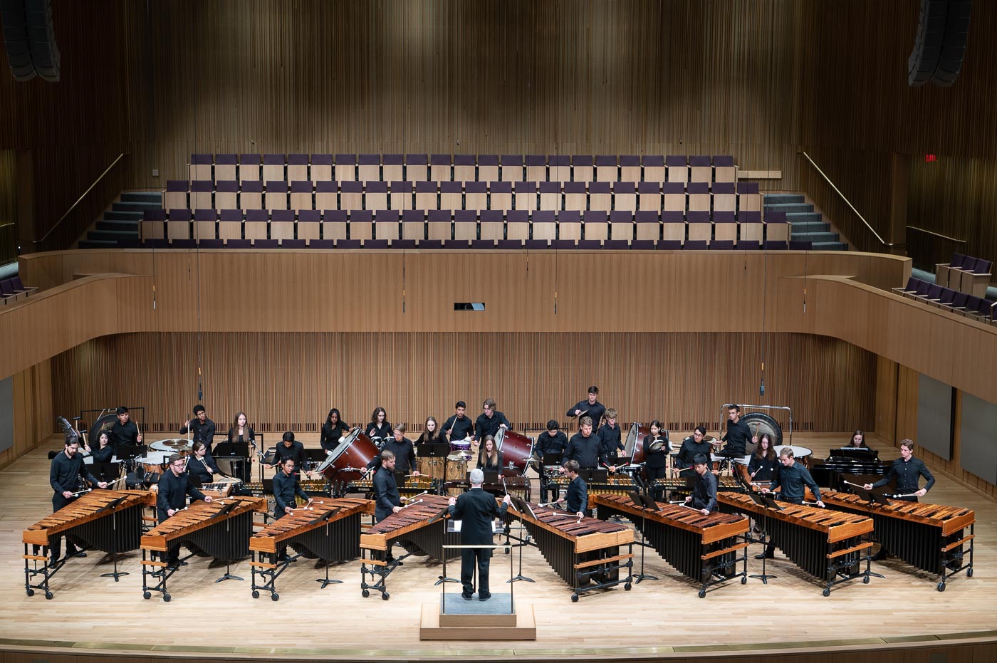 TCU Percussion Ensemble (dir. Brian West) perform White Feather in Fort Worth, Texas at Van Cliburn Concert Hall