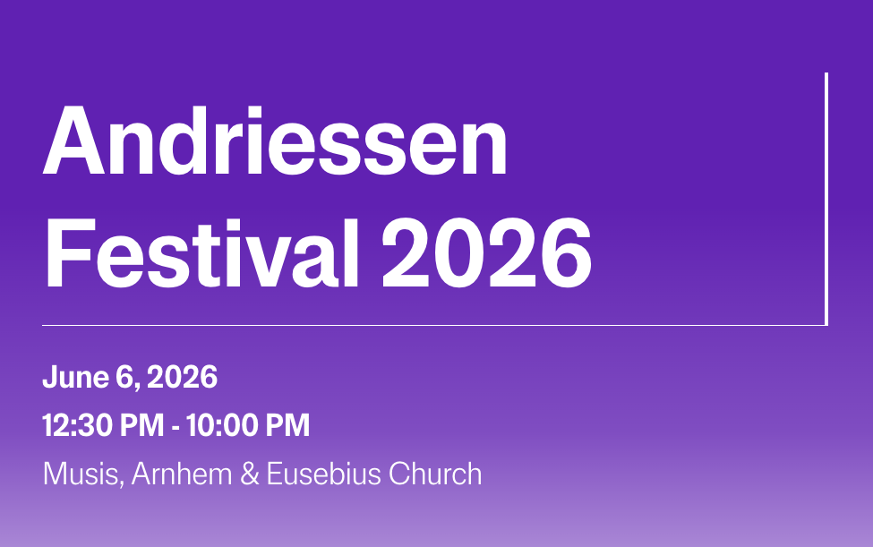 Voices at the End Live Show featured at the Andriessen Festival in Arnhem at Musis Park Hall, 6811 BP Arnhem, Netherlands