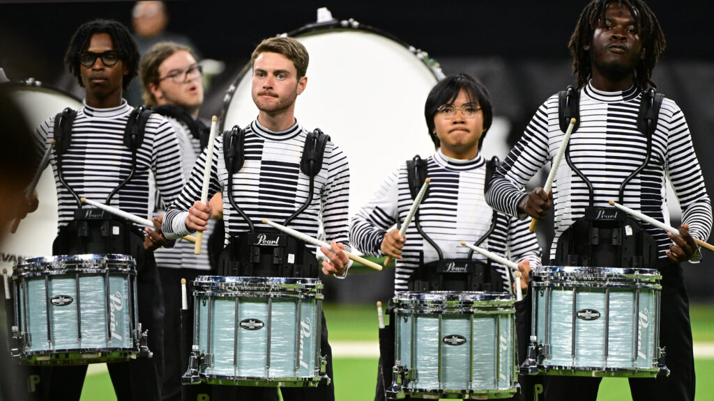 Sunrisers Drum & Bugle Corps perform Leviathan at the Buccaneer Classic in Landisville, Pennsylvania
