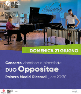 Duo Oppositae perform Atalanta at the FLORE Festival in Florence at the Cortile di Palazzo Medici Riccardi