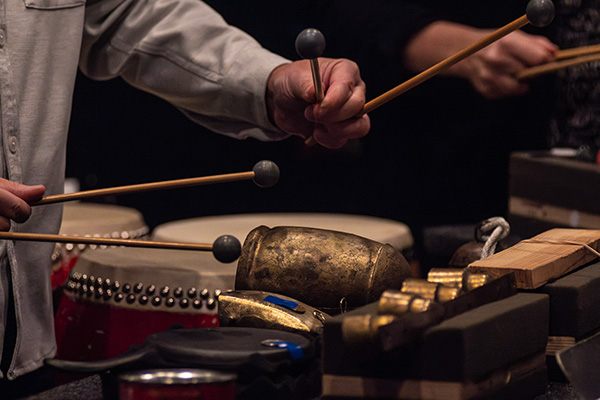 Jacob Cauley and Ohio State School of Music percussion students perform Kyoto, Columbus, Ohio