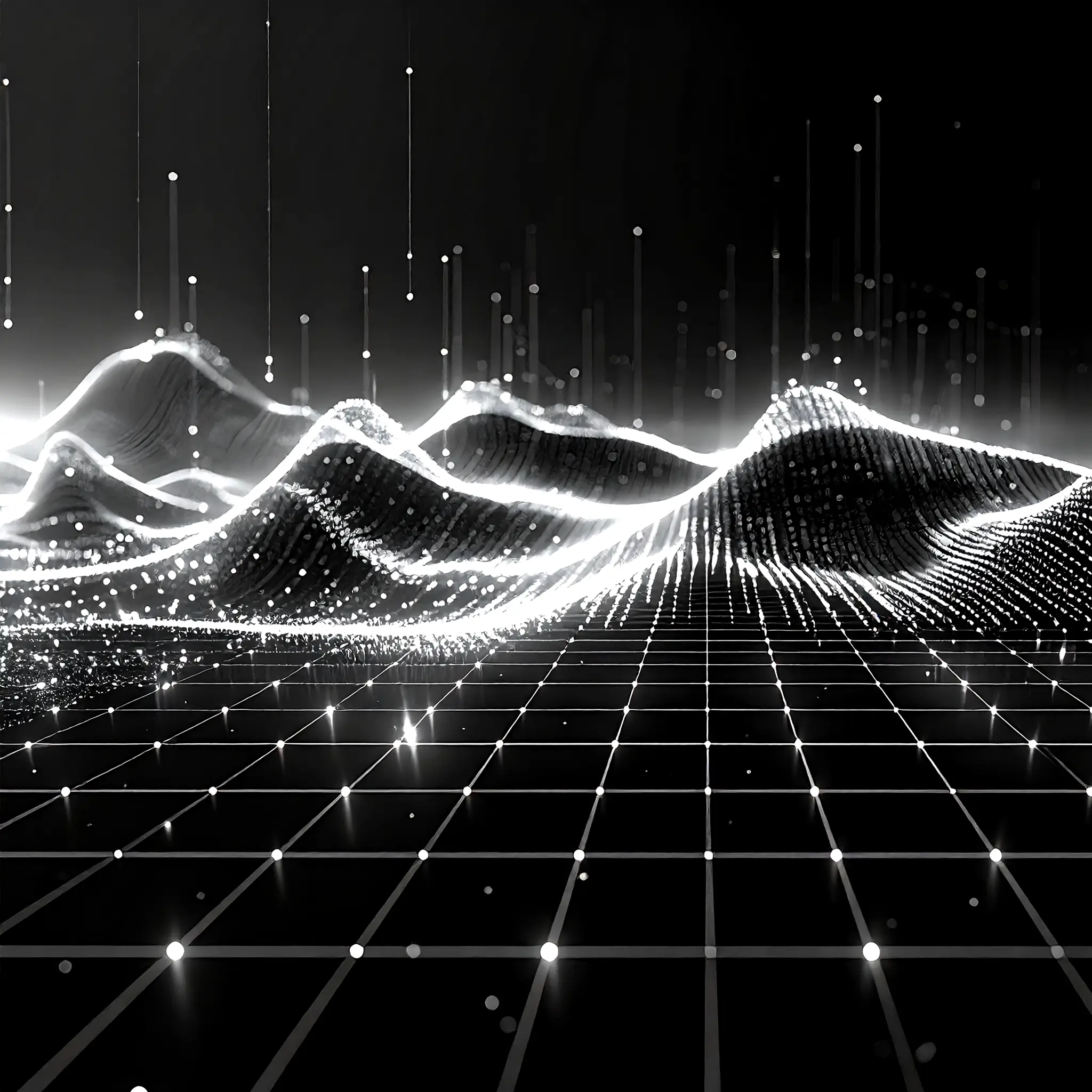 Two hands typing on a computer displaying a code editor with a text document open in the background.