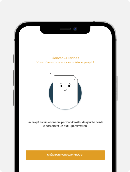 mockup de présentation de la plateforme d'évaluation RH Sport Profileo