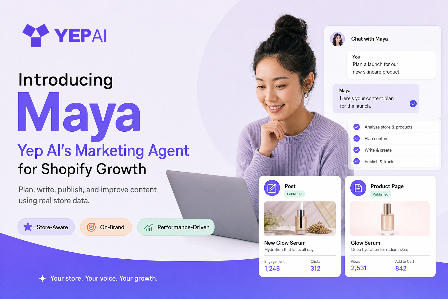 Introducing Maya: Yep AI’s Marketing Agent for Shopify Growth