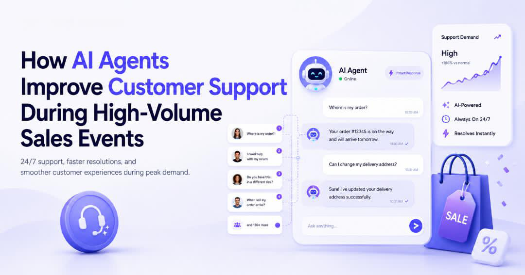 How AI Agents Improve Customer Support During High-Volume Sales Events