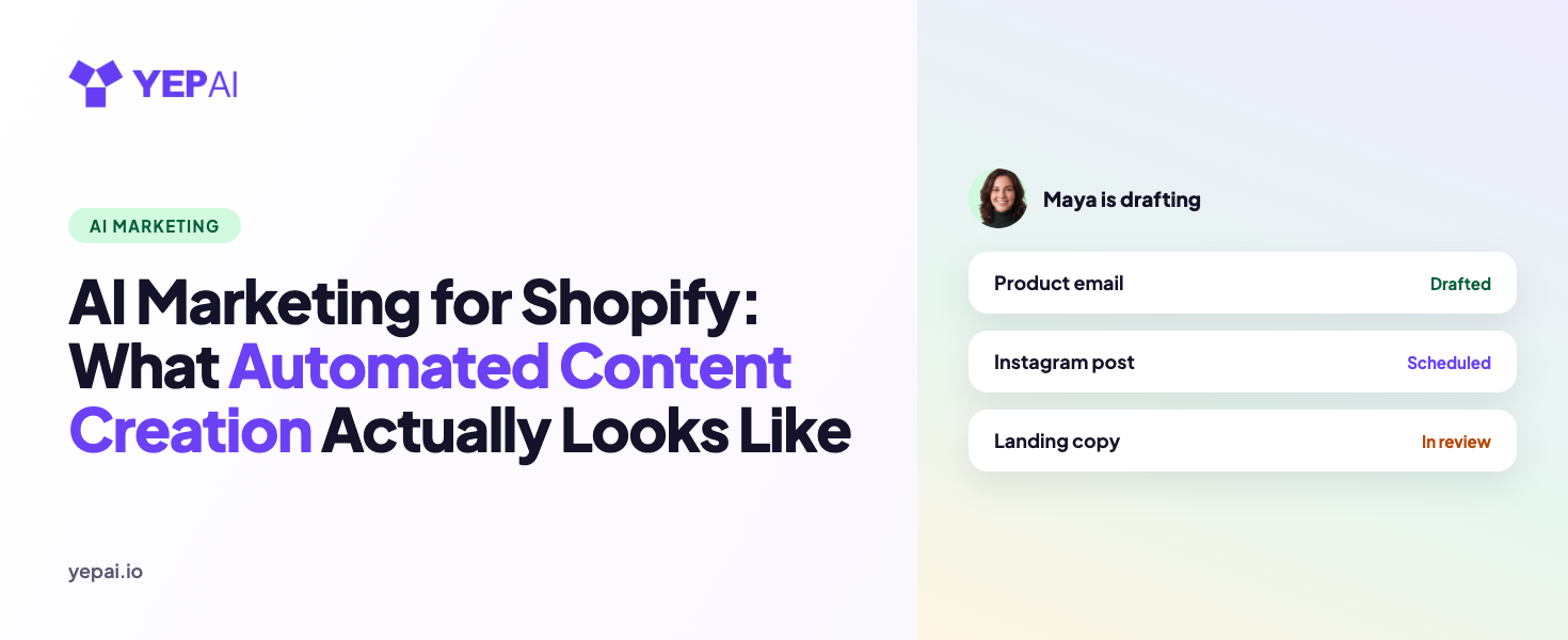 AI Marketing for Shopify: What Automated Content Looks Like