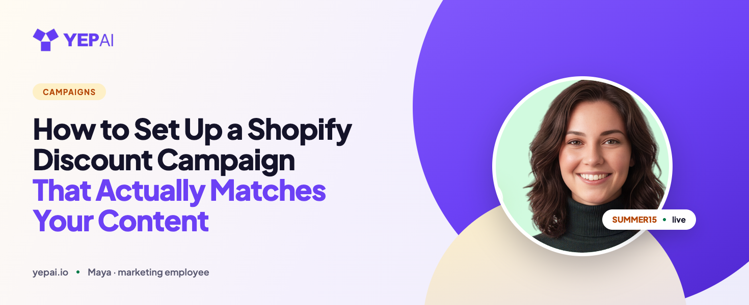 Set Up a Shopify Discount Campaign That Matches Your Content