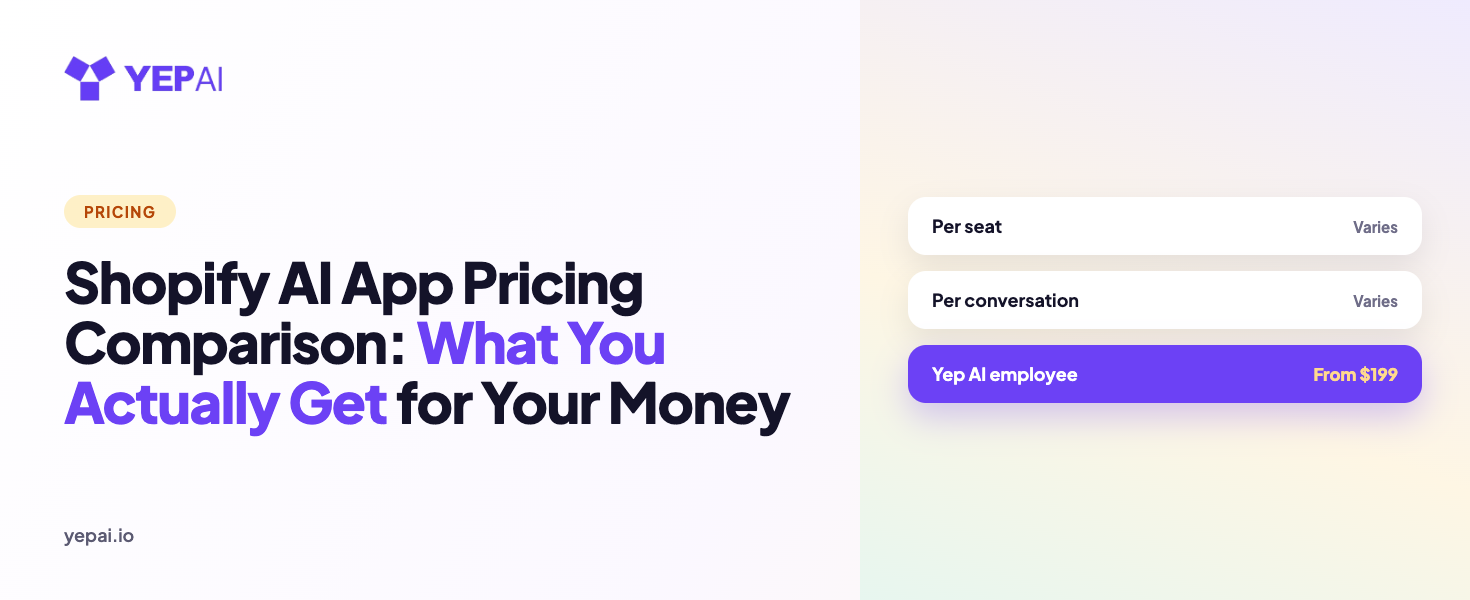 Shopify AI App Pricing Comparison: What You Get