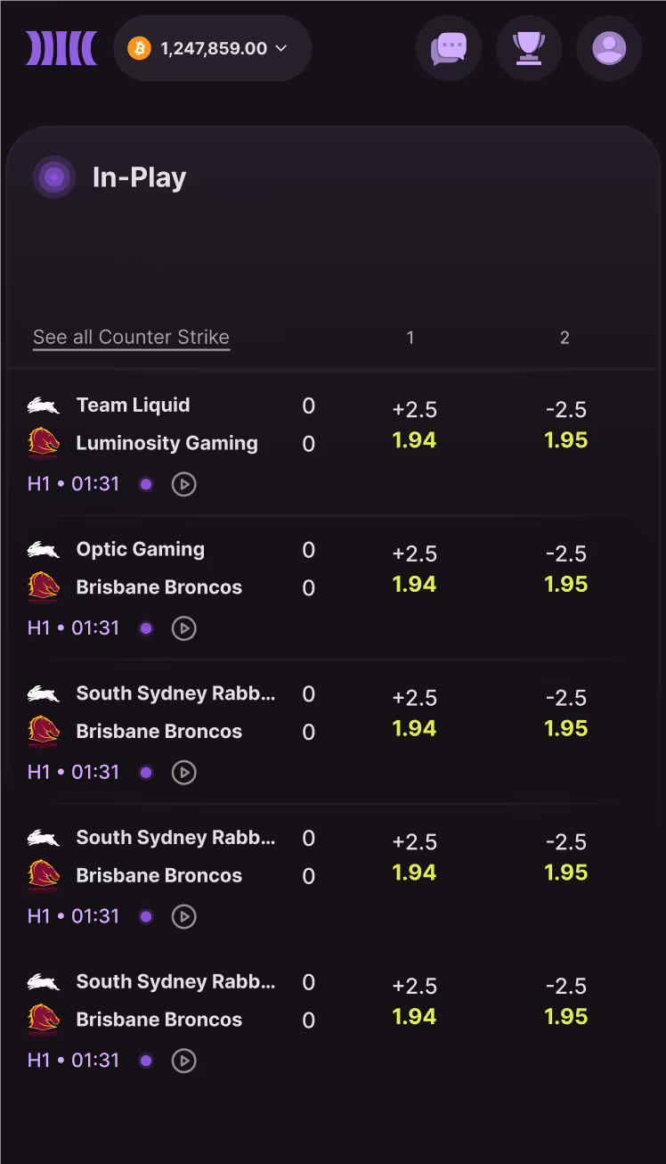 Kursy e-sportowe na Cloudbet