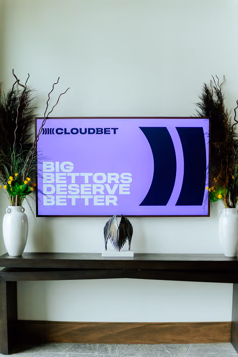 Cloudbet advertising on TV