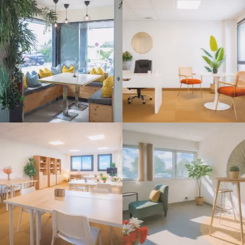 Collage de photos des salles de réunion Espace Entreprise, Montpellier
