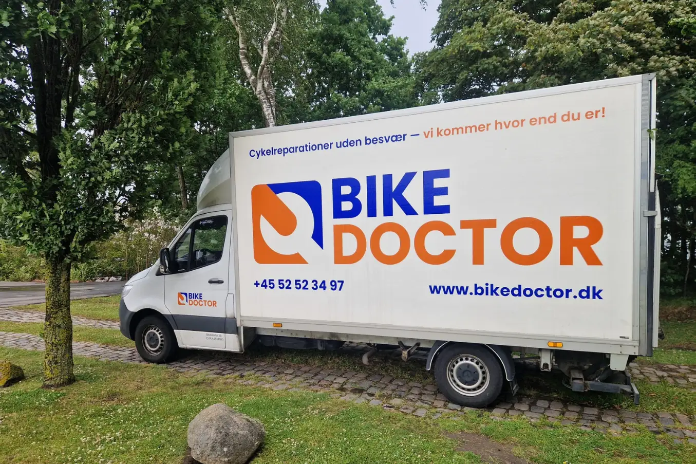 BikeDoctor vagtbil til mobil elcykel reparation og batteritjek i København