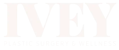 IVEY Plastic Surgery & Wellness logo in white text on a black background.