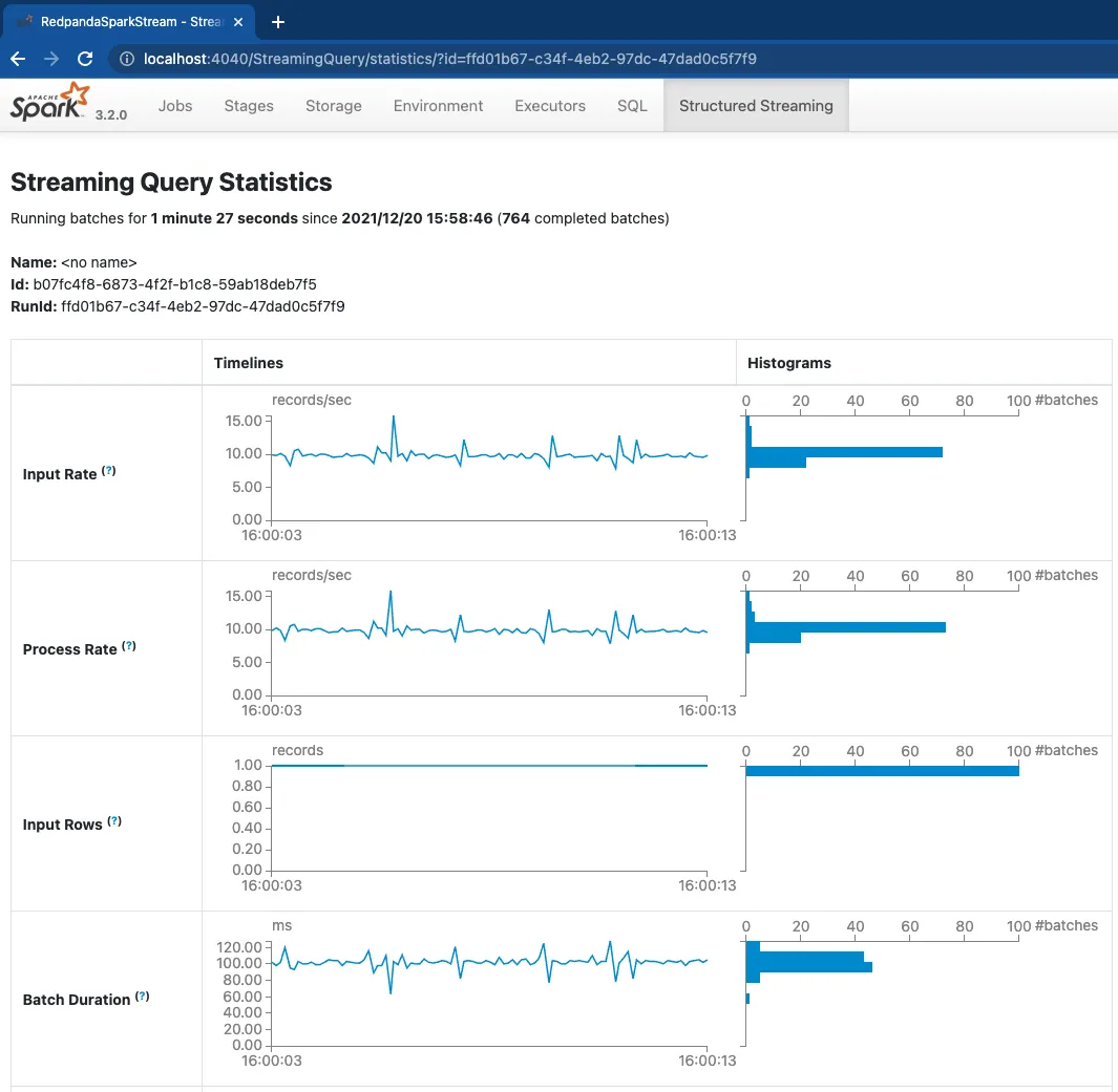 Streaming queries