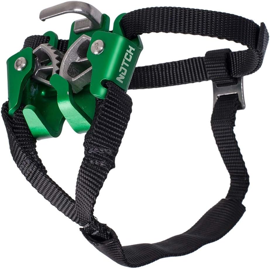 Notch Jet Step Foot Ascender with Unique Dual Cam has Less Spring Tension for Reduced Wear & Drag on The Climbing Line, use on Either Foot, Rope Diameter Range 11-13mm (41001)