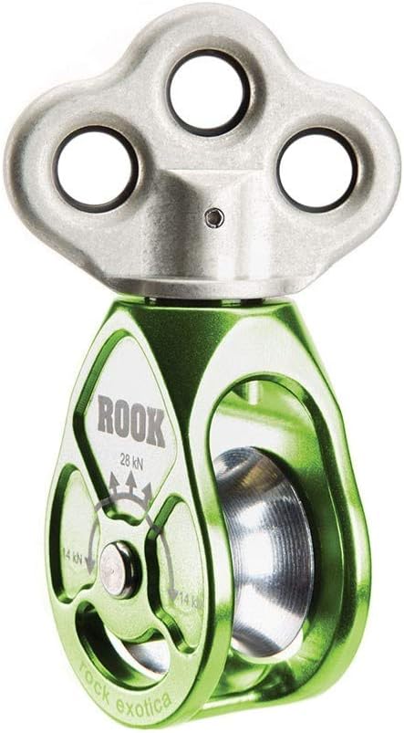 Notch Rook Triple Attachment Swivel Pulley, Green