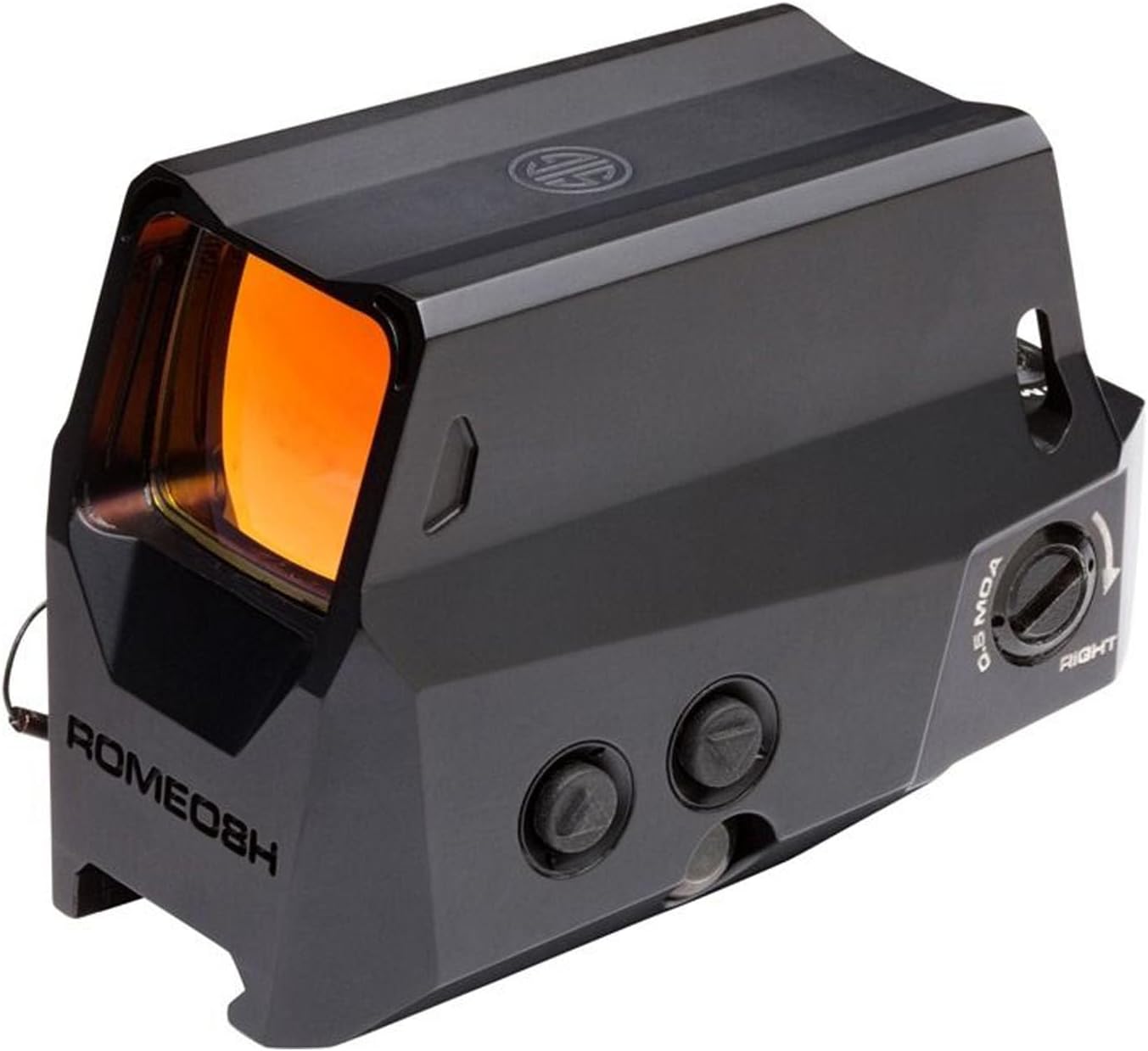 ROMEO8H RED DOT Sight, Ballistic Circle DOT, 0.5 MOA ADJ, Side Battery, HEX Bolt Mount, Shroud, Black