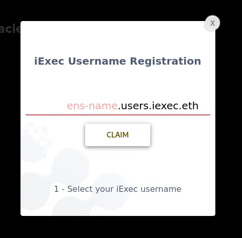 iexec → Products → ENS Name