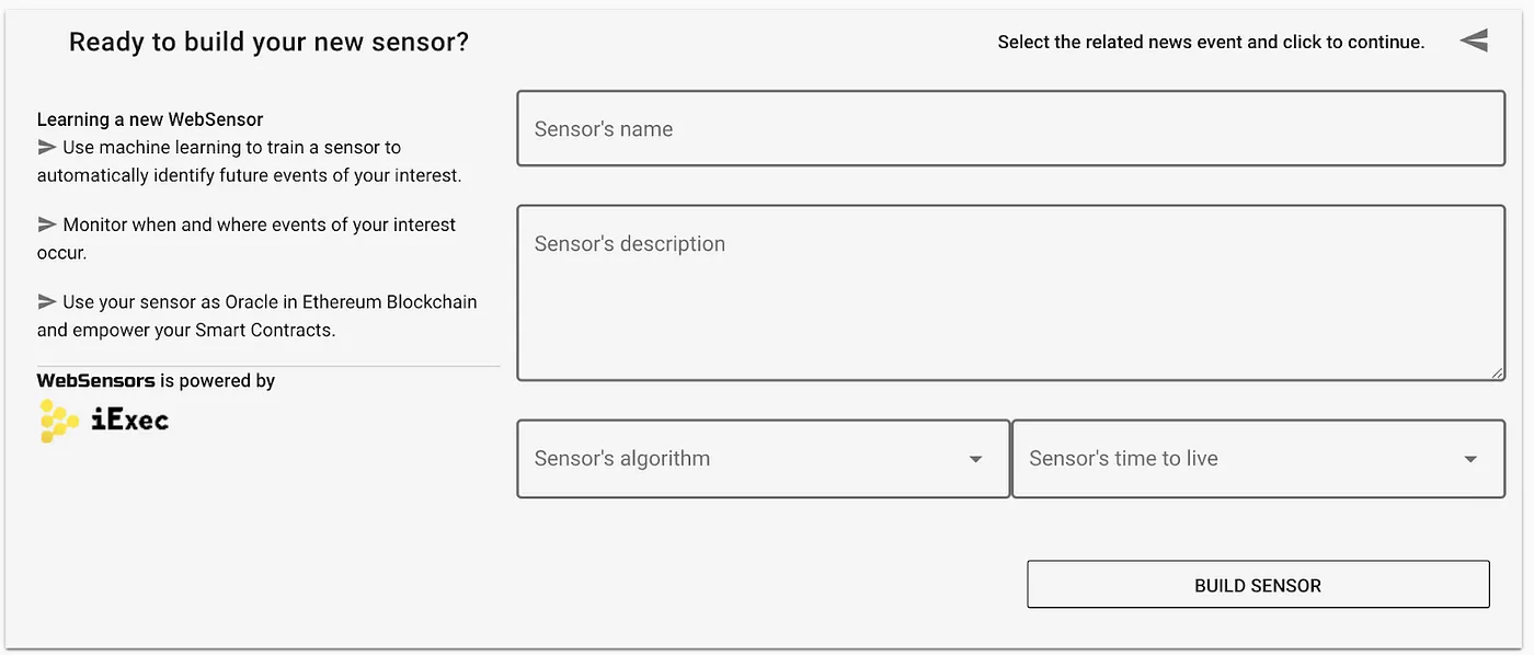 Build a new sensor using machine learning
