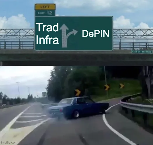 Difference from traditional infra to DePIN