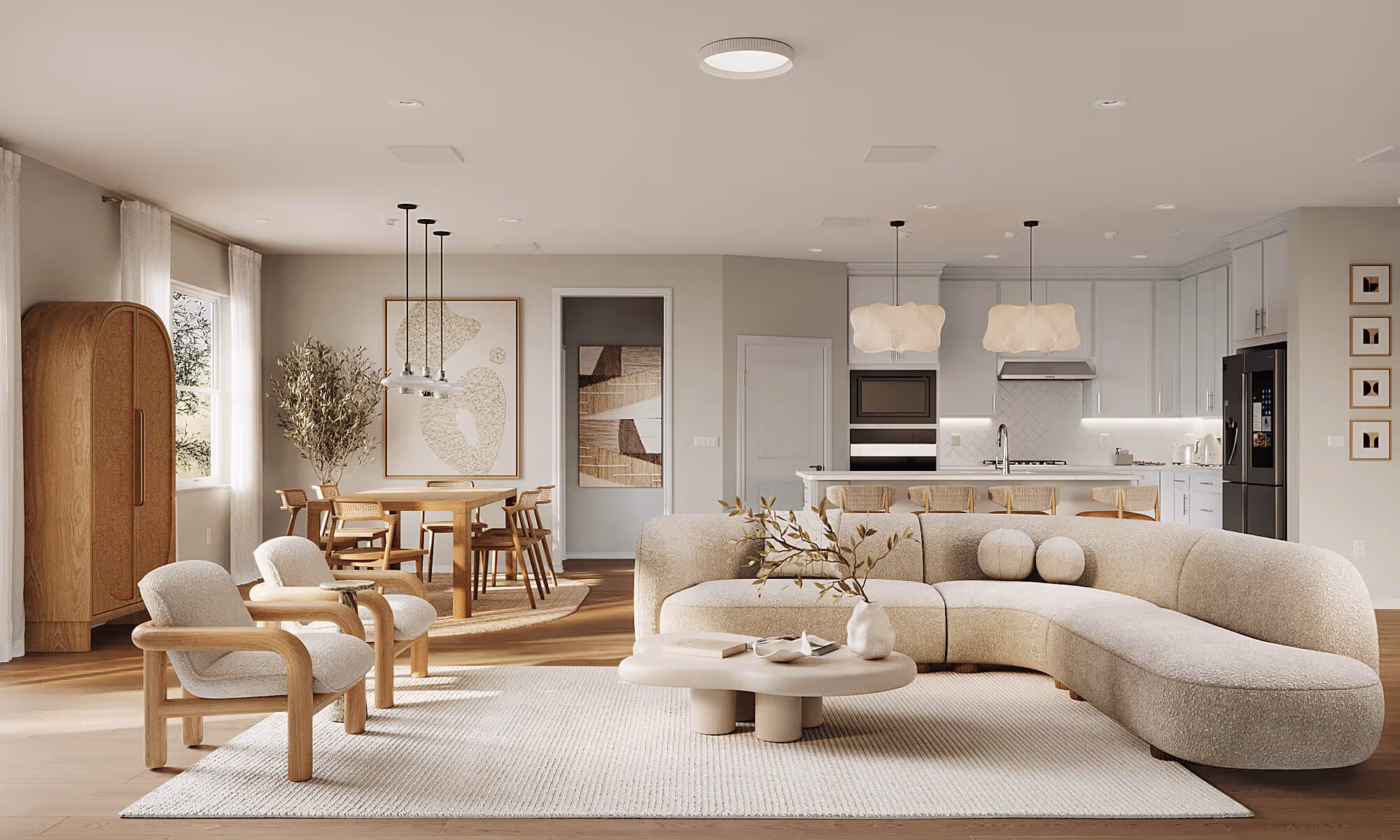 Rendering of a healthy living room