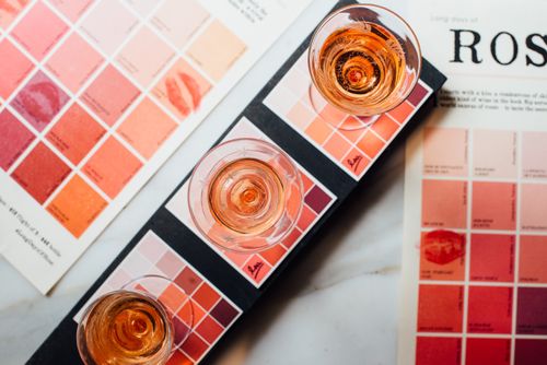 Rose color swatches