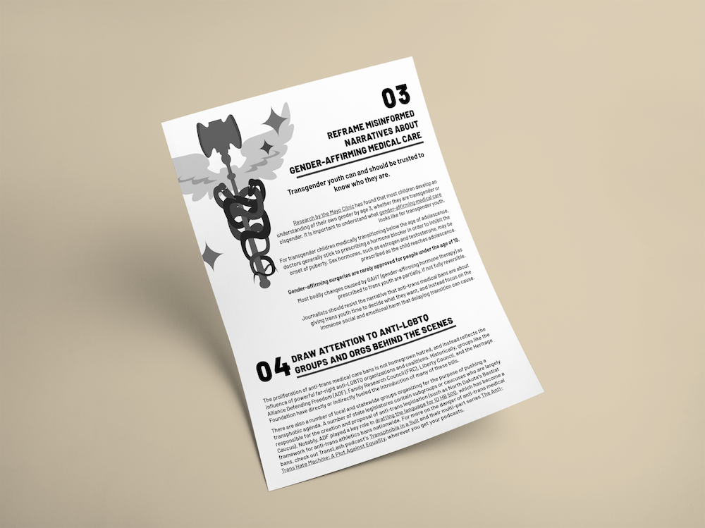 mock of greyscale high contrast print-friendly pdf for medical guide