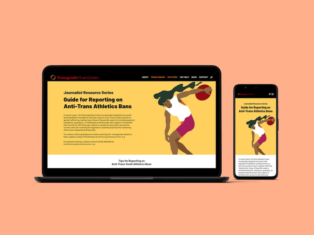 desktop and mobile mocks for sports guide landing page