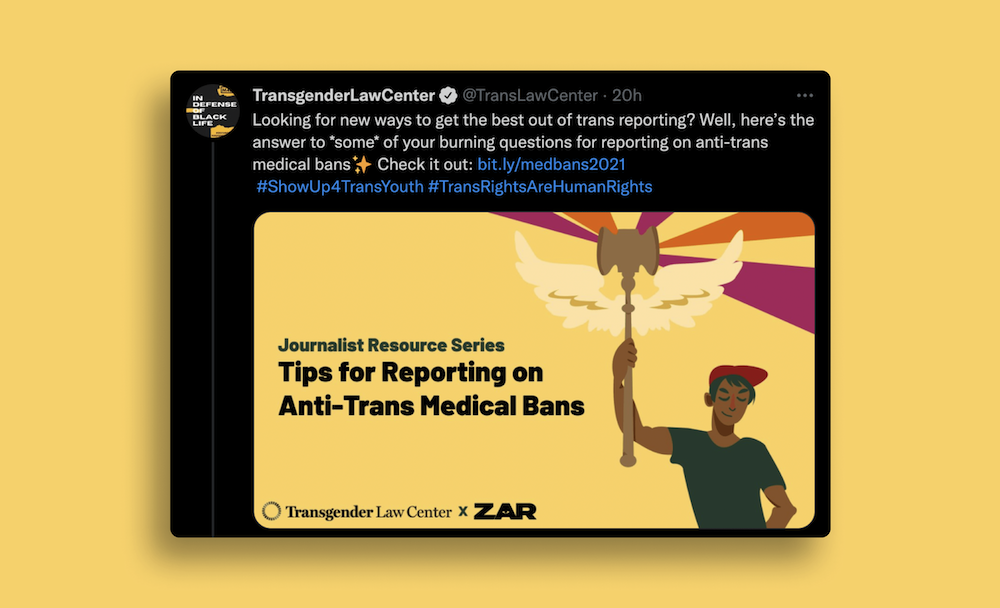 desktop mock of twitter image for medical guide