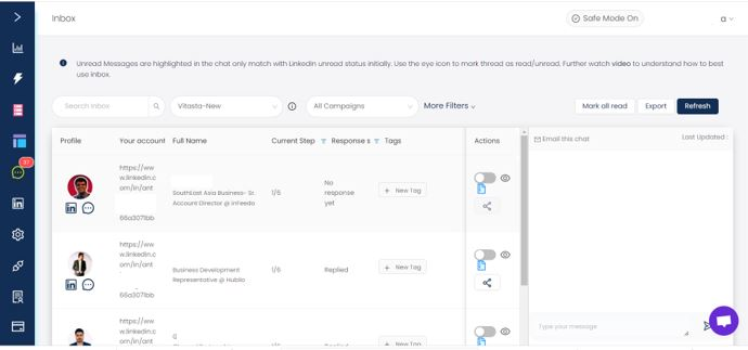 Salerobot dashboard