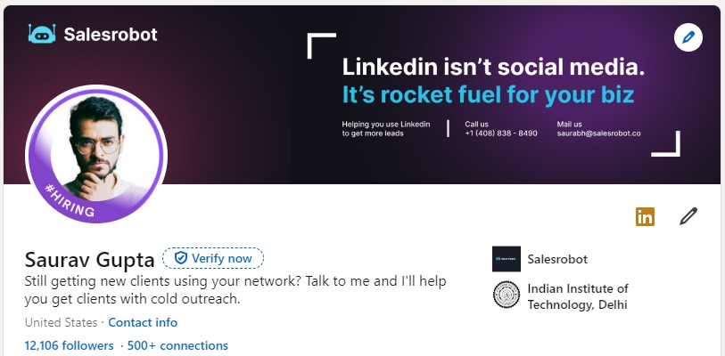 Saurav Gupta's personal profile on LinkedIn.