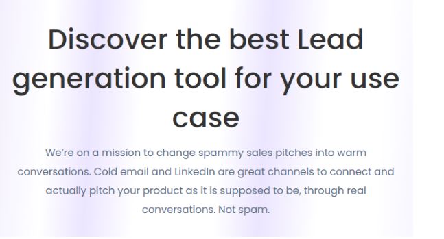 Salesrobot lead generation page