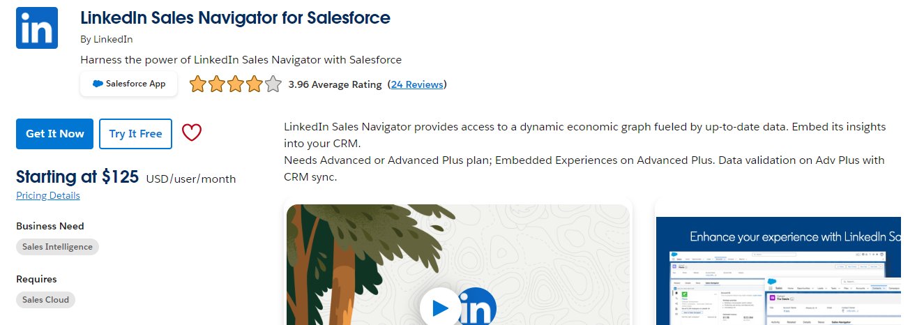 LinkedIn Sales Navigator for Salesforce on AppExchange