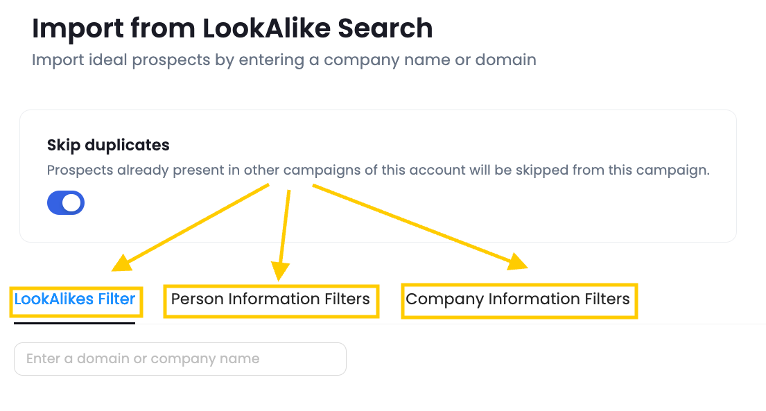 Lookalikes feature in SalesRobot