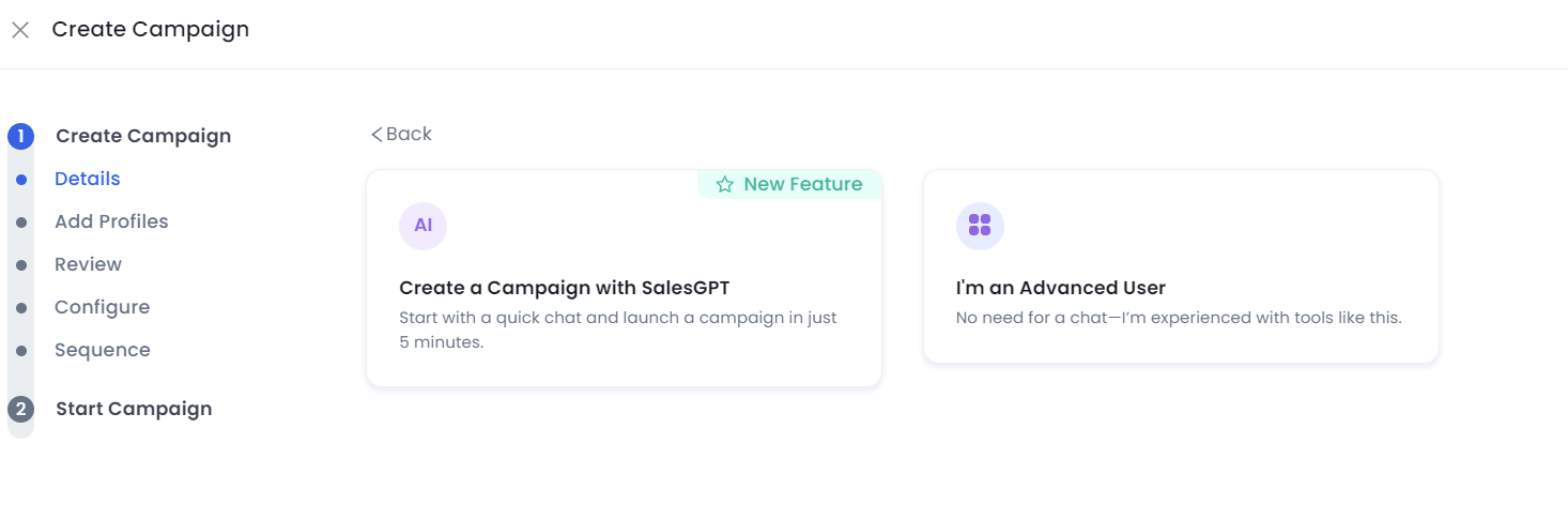 SalesRobot create message campaign