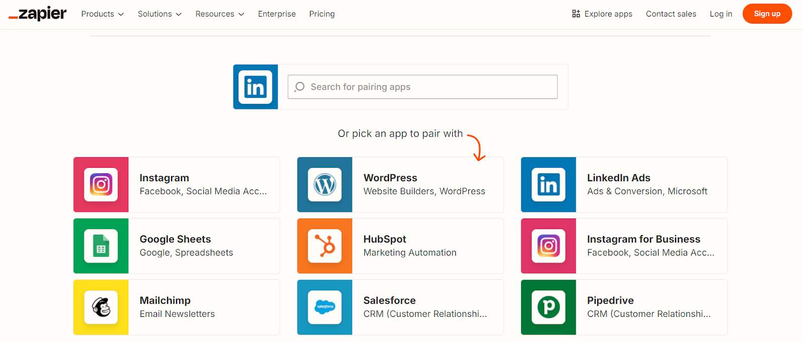 Zapier LinkedIn integration options