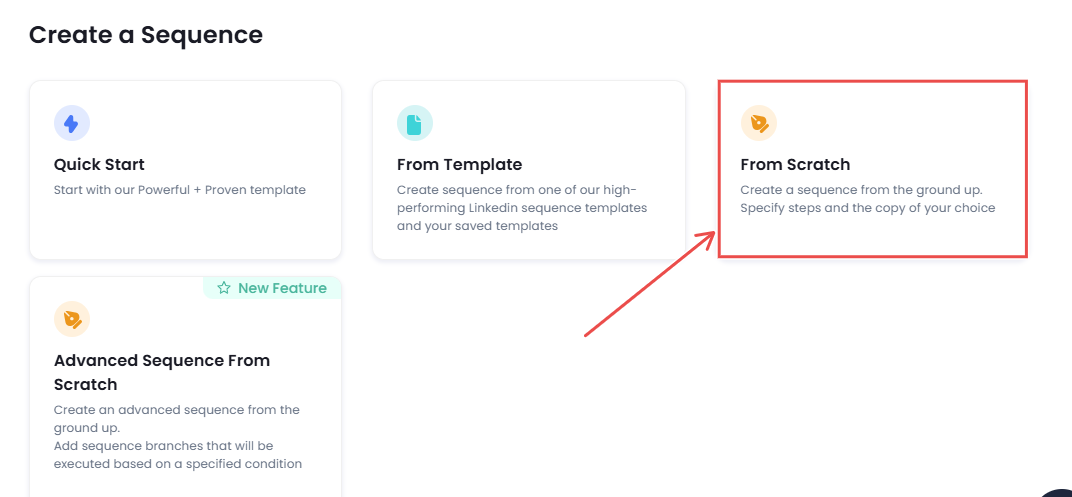 Create a sequence multiple options